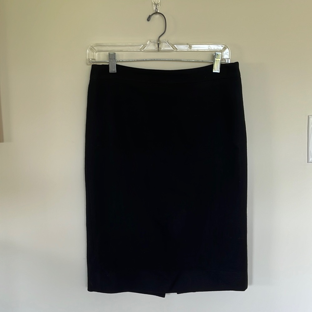 Black wool J Crew No 2 pencil skirt